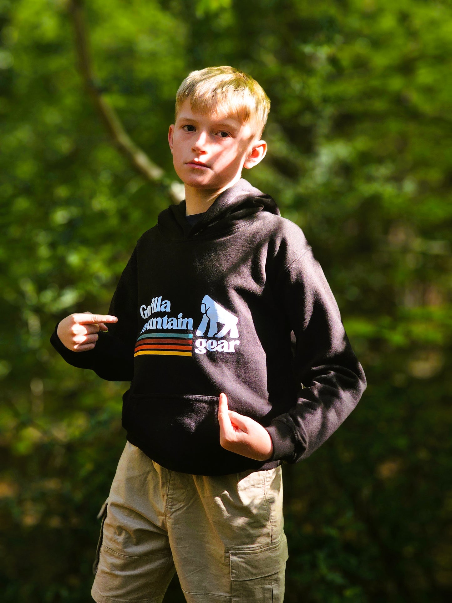 Kids' Black Originals Logo Hoodie