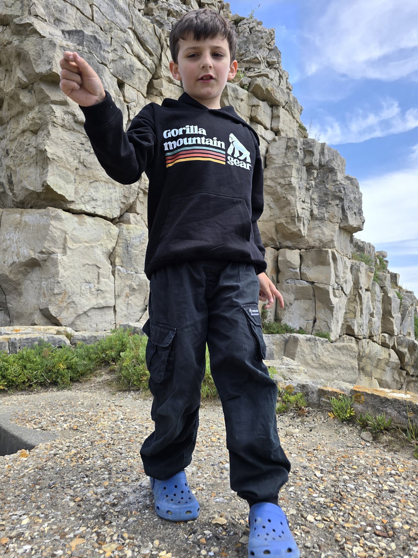 Kids' Black Originals Logo Hoodie
