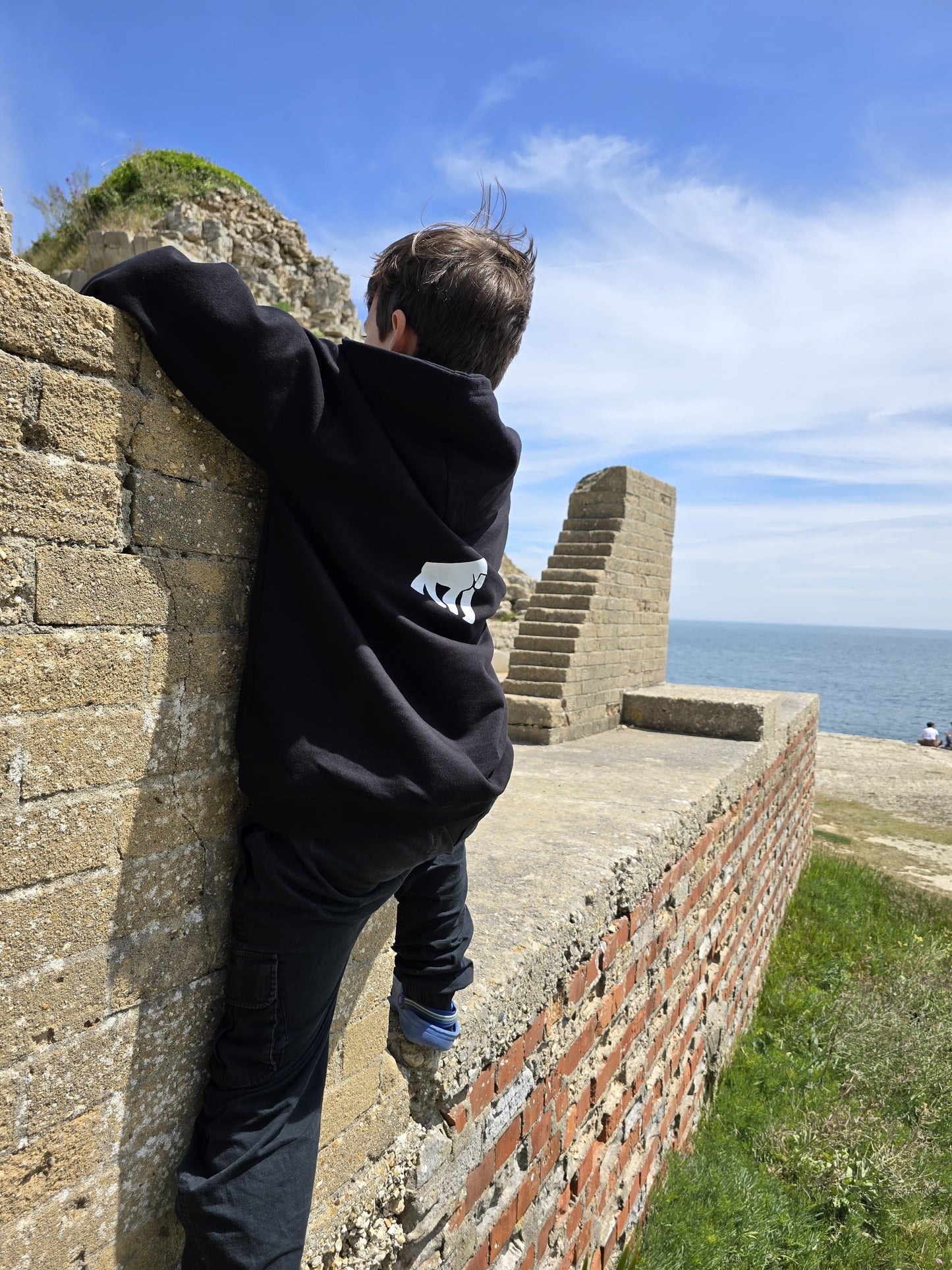 Kids' Black Originals Logo Hoodie