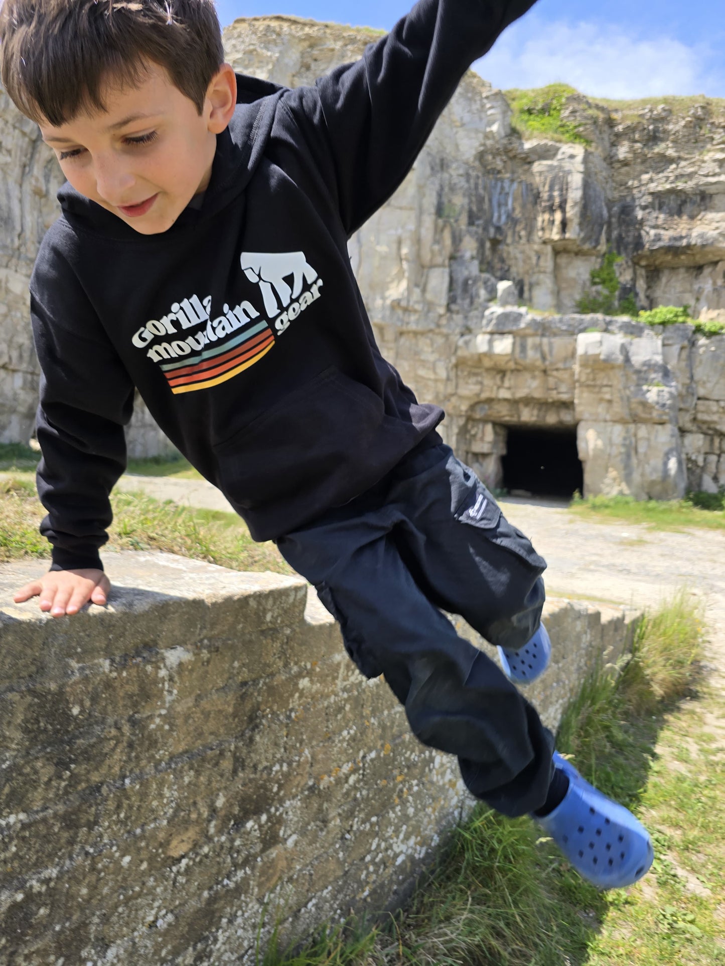 Kids' Black Originals Logo Hoodie