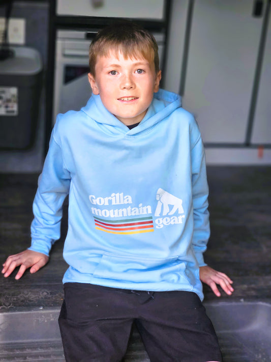 Kids' Pastel Blue Originals Logo Hoodie